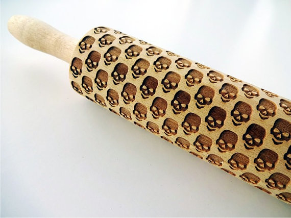 Laser engraving on a rolling pin - Rolling pin, Laser engraving, Scull, Craft, Preparation, Cookies, Longpost