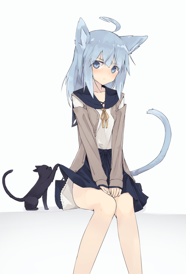 -) , , Anime Art, Animal Ears, , 