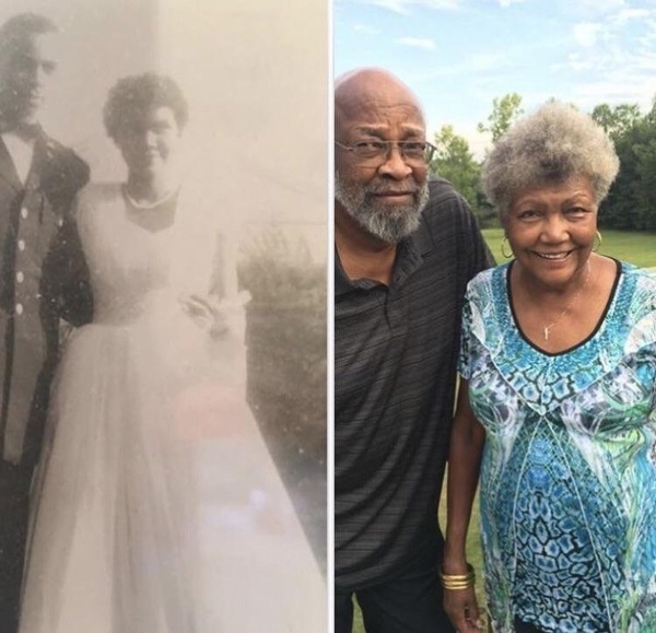 Grandma next to Grandpa (58 years ago and now) - Black people, Reddit, The photo, Grandmothers and grandfathers, Difference