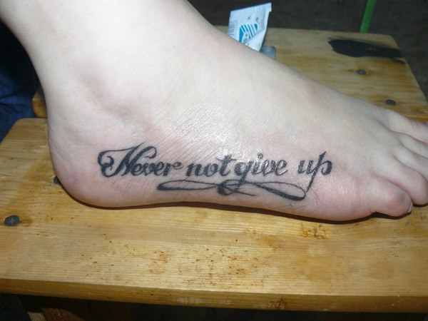 Never not gonna give you up - Tattoo, Tattoo, English language, Not properly, , Error, , Lost in translation