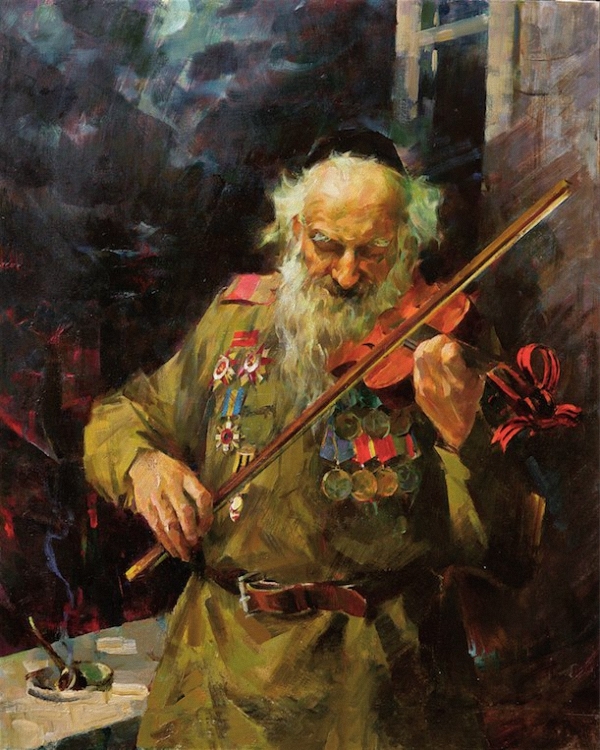 Painting May 9 - , Veterans, Violin, Painting, May 9, Jews, , May 9 - Victory Day