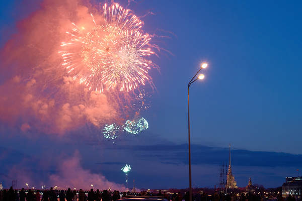 Salute yesterday, for those who did not find. - My, Saint Petersburg, May 9, Firework, Longpost, May 9 - Victory Day