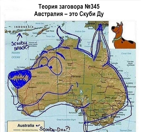 And why didn't I notice before? - Australia, Scooby Doo, Picture with text