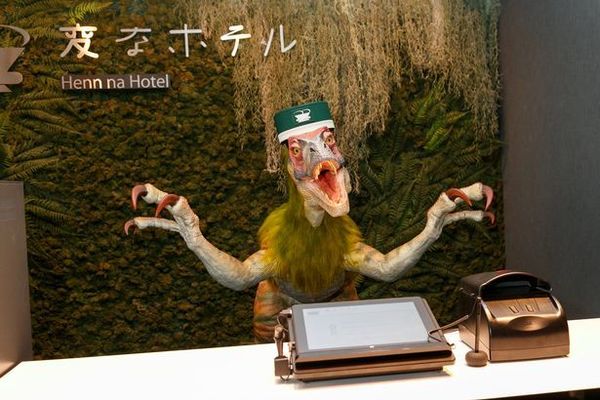 A hotel with dinosaur robots as staff. - Tokyo, Hotel, Dinosaurs, Longpost