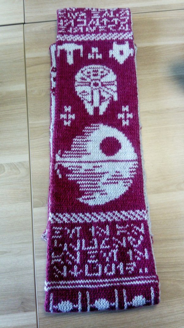 Scarf based on Star Wars v2.0 - My, Scarf, Knitting, Longpost, Star Wars