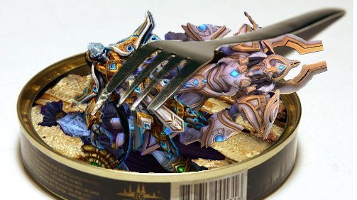 Spratossy - My, Starcraft, Sprats, Humor, Zeratul, Artanis, , Fork, Protoss