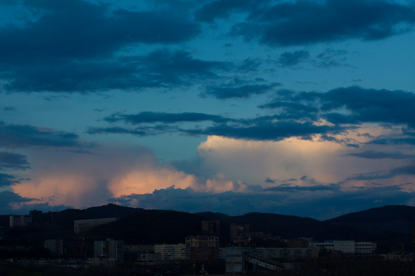 Sky of Vladivostok - Sky, My, Vladivostok, Sunset, Clouds