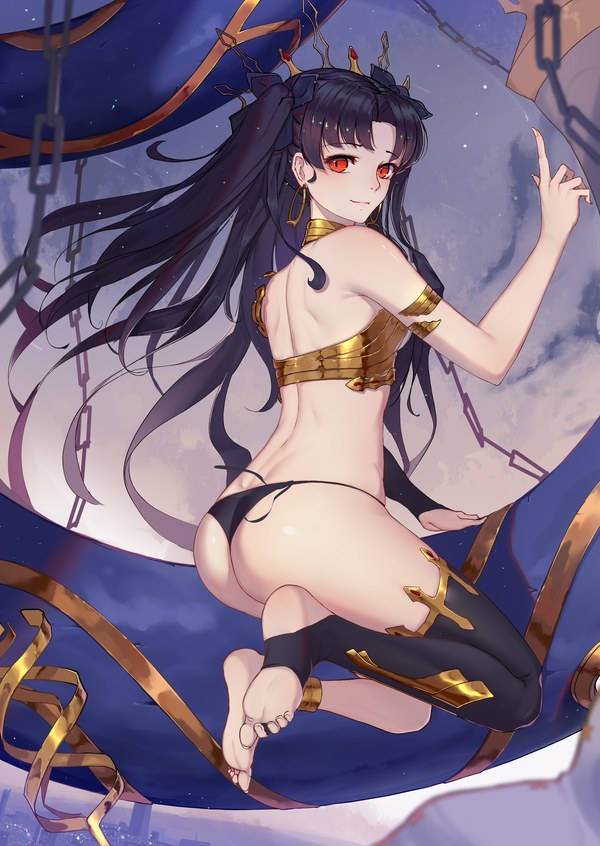 Anime art - Anime Art, Аниме, Fate Grand Order, Tohsaka Rin, Ishtar, Попа