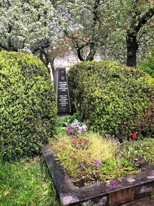 About the memory of the fallen. - My, Everlasting memory, The Great Patriotic War, Prague, Grave, The soldiers, Longpost