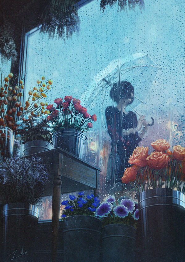 Art by Tamaki - Art, Tamaki, Rain