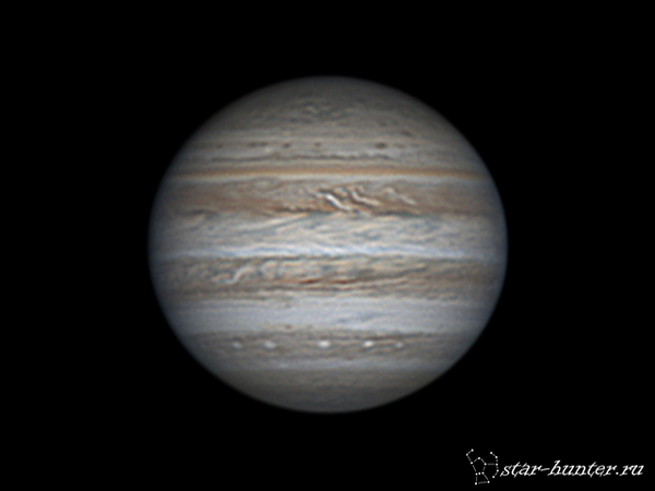 Jupiter, April 27, 2017, 9:12 pm. - My, Jupiter, Astrophoto, Astronomy, Space, Starhunter, , GIF, Anapadvor