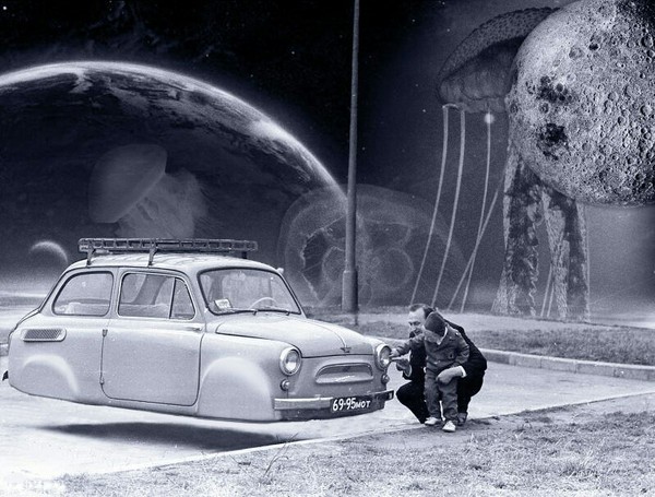 You will grow up, you will ride girls on the moon - My, Humpbacked, Photoshop master, Auto