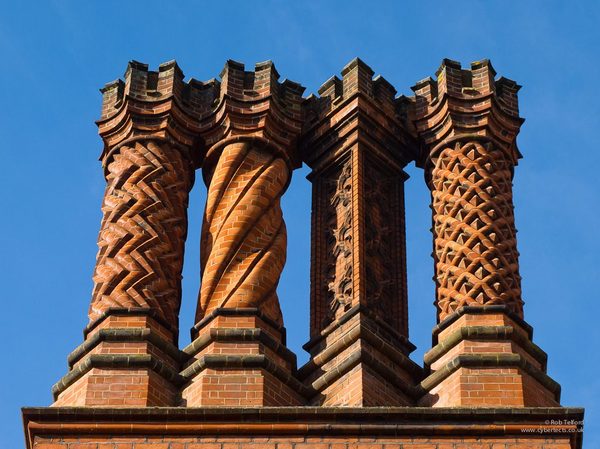 Chimneys of Hampton Court - Bricks, Longpost, , , Chimneys, Brickwork