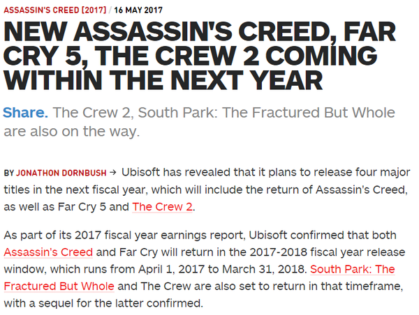 Ubisoft    Assassins Creed  Far Cry Ubisoft, Assassins Creed, The crew, E3,  