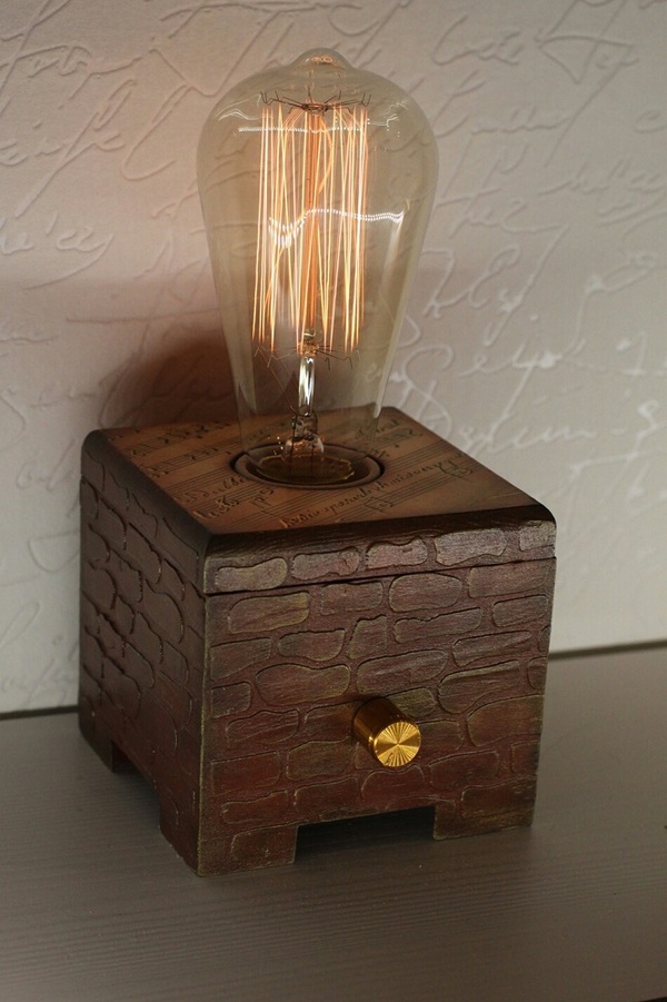 Light fixtures - My, Lamp, Night light, With your own hands, Edison's lamp, Vintage, Longpost