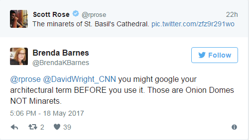 St. Basil's Mosque: CNN called the domes of the capital's cathedral minarets - Cnn, Error, , RT, Politics, Longpost, Russia today