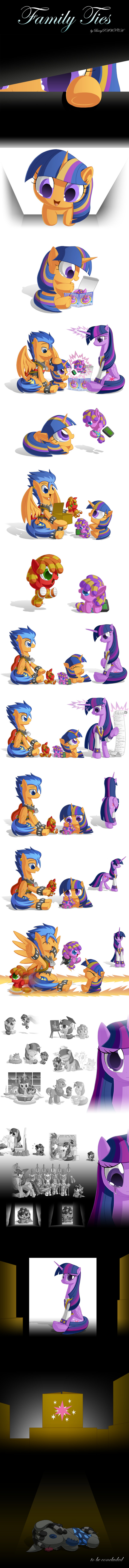 Family Ties. My Little Pony, Twilight Sparkle, Flash Sentry, Smarty pants, , 