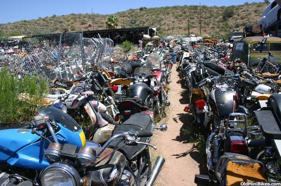 Motorcycle Cemetery (USA, Arizona). - Dump, Cemetery of Machinery, Motorcycles, USA, Arizona, Longpost, Moto