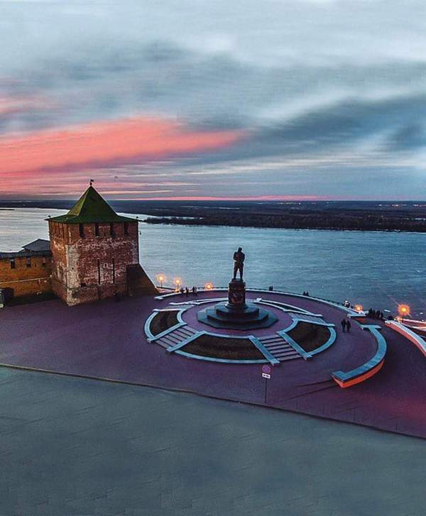 Sunset. Minin and Pozharsky Square. - Sunset, Nizhny Novgorod, Minin Area