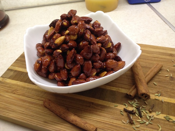 Almonds in spicy caramel glaze in the oven - My, Almond, Nuts, Snack, Spices, Spices, Oven, Yummy, Video, Longpost