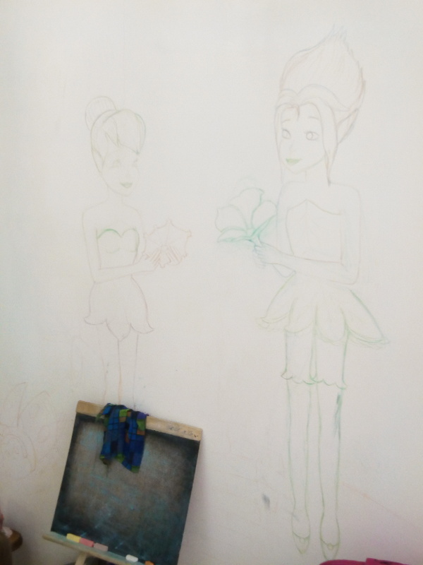 Alterations - My, Fairy Tinker Bell, Creation, Longpost, Forget-me-nots, Painting, Fairy, Walt disney company, Painting, Drawing