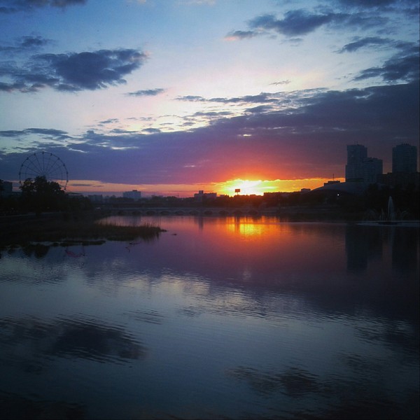 Chelyabinsk sunset - My, Battle of sunsets, Chelyabinsk, Arbat