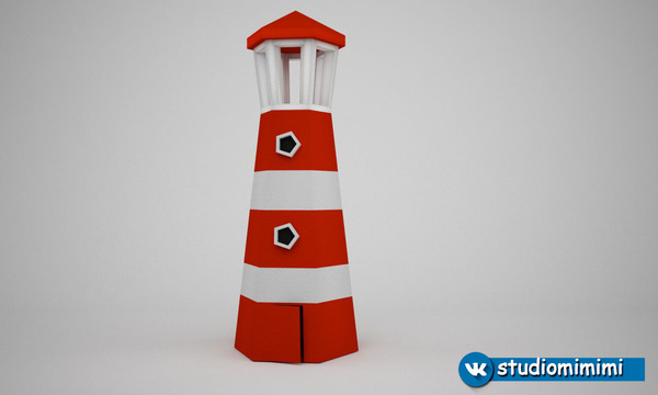 paper lighthouse - My, With your own hands, Pepakura, Papercraft, Paper products