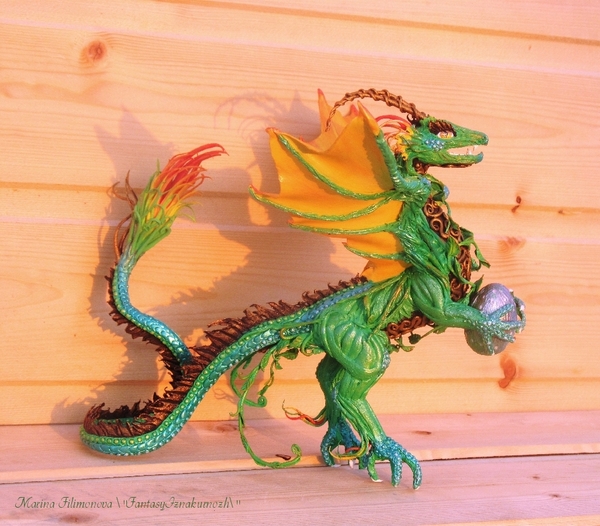 Do you want dragons? - My, The Dragon, Mother of dragons, Handmade, Needlework without process, , Needlework, Polymer clay, Longpost