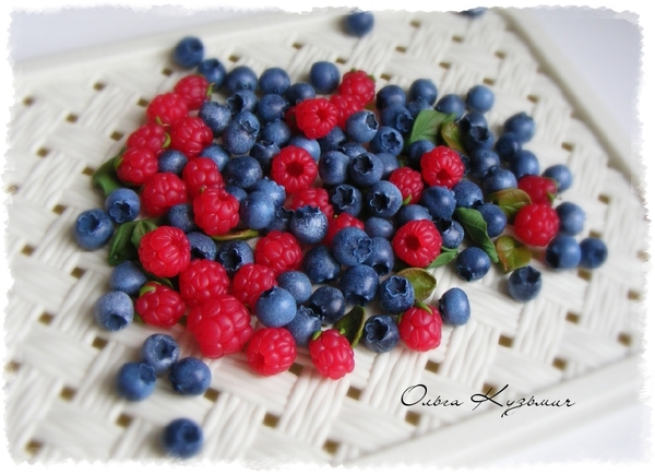 Bracelets with berries made of polymer clay - My, Лепка, Berries, , Summer bracelets, Longpost