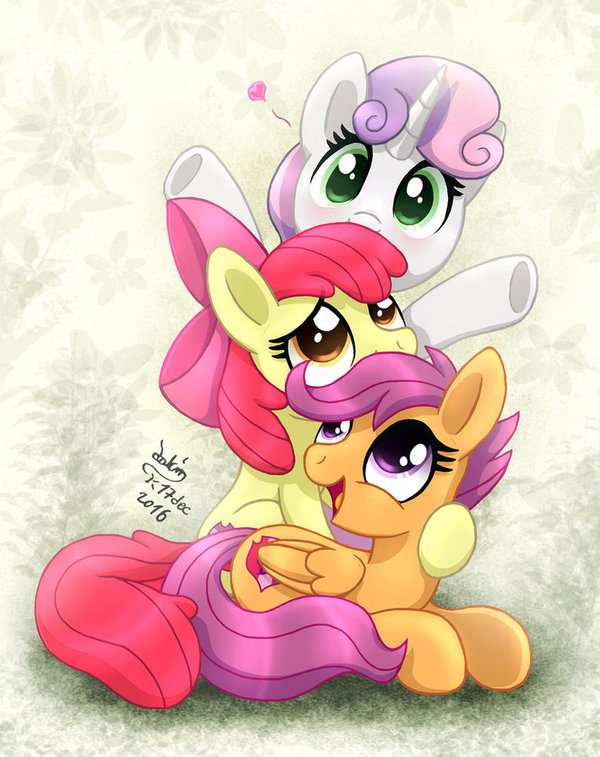 Cutie mark crusaders - My little pony, PonyArt, Sweetie belle, Applebloom, Scootaloo, Cutie mark crusaders