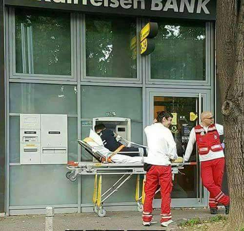 The sound of a trrr ATM dispensing money resurrects - My, Ambulance, ATM