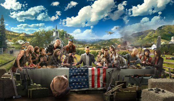 В новом плакате Far Cry есть пума, атакующая рыбака - Far Cry 5, Постер