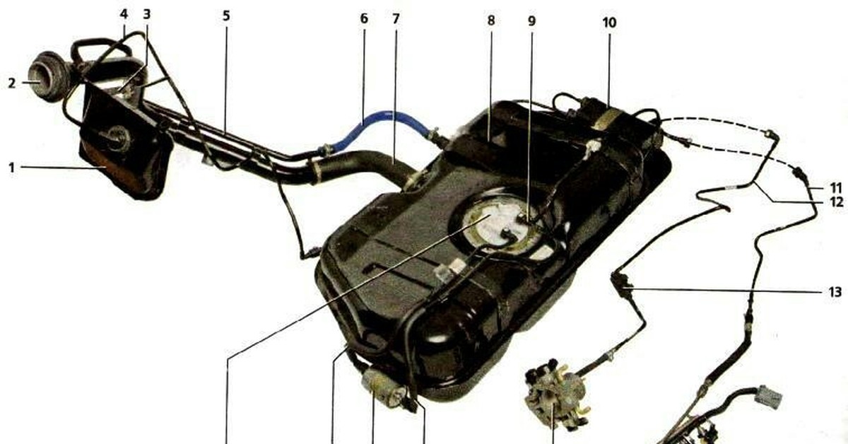 Топливный бак обратка. Топливная система ВАЗ Гранта инжектор 16.