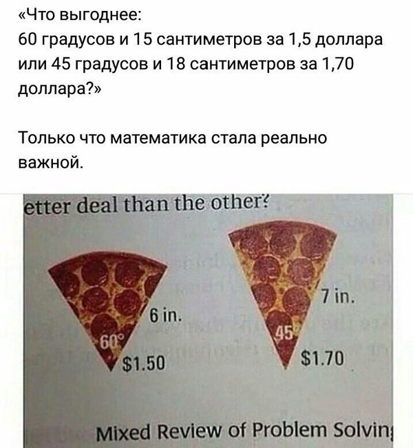 Pizza math - Pizza, Mathematics, Geometry, Longpost, In contact with, Comments