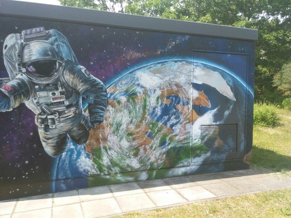 Suddenly in Frankfurt an der Oder - My, Street art, Alexey Leonov, Germany, , Longpost