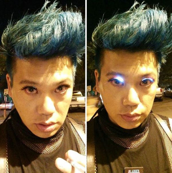 LED eyelashes as a way to stand out - Eyelashes, LEDs, Inventions, False eyelashes, From the network, Not mine, GIF, Longpost