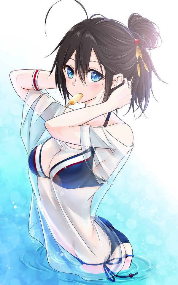 Shigure Anime Art, , Shigure, Kantai Collection
