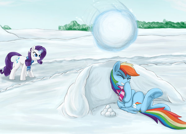 Snowball - My little pony, PonyArt, Rarity, Rainbow dash, Otakuap