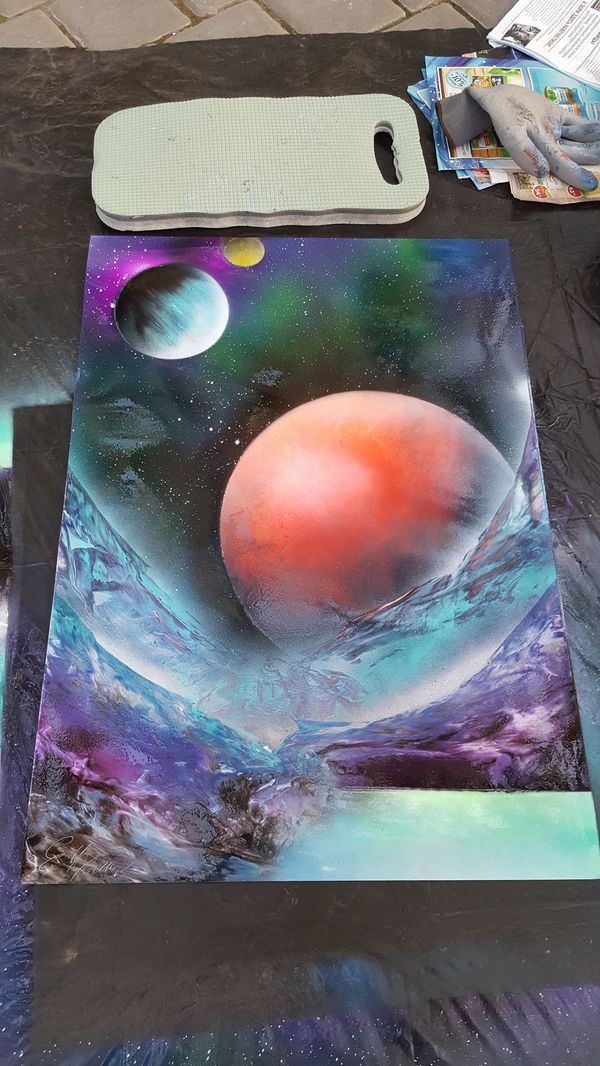 Paint spray painting - Space, Street, Paints, Creation, Artist, Graffiti, Painting, Video