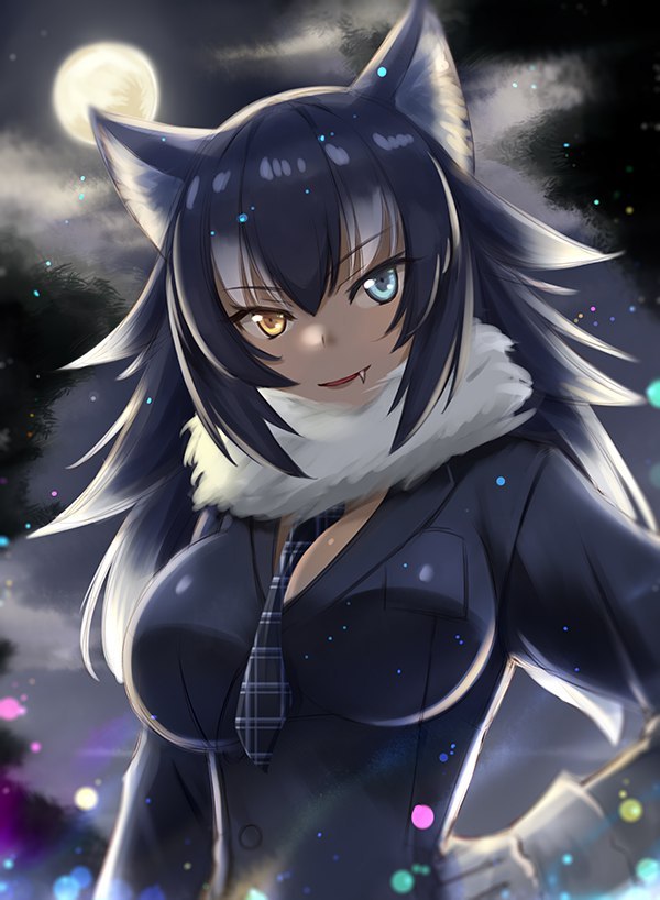 As promised yesterday, I personally like the first one the most. And yes, she is a mangaka. - Anime art, , Longpost, Kemono friends, Grey Wolf