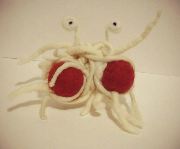 Ramin friends! - Flying pasta monster, My, Pastafarianism, With your own hands