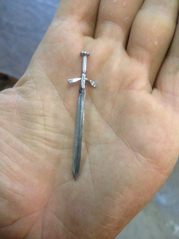 Nail Sword - My, Sword, Nails, Zweichander, Longpost