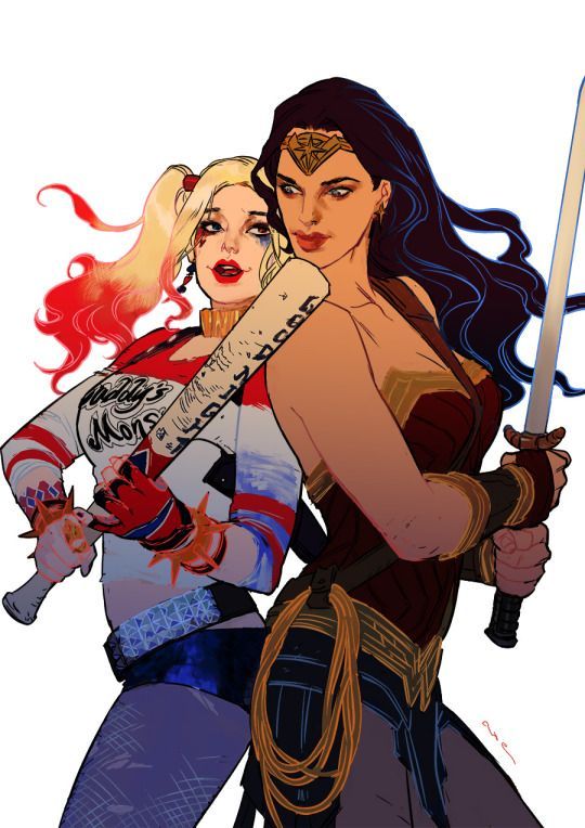 Wonder Woman and Harley Quinn - Чудо-Женщина, Харли Квинн, DC Comics