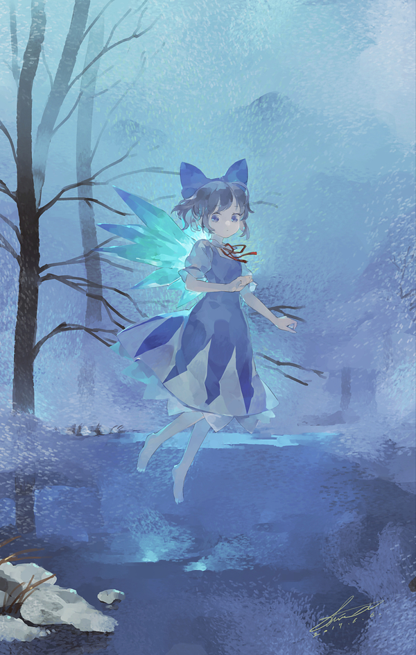 Cirno - Anime art, Anime, Touhou, Cirno, Shihou