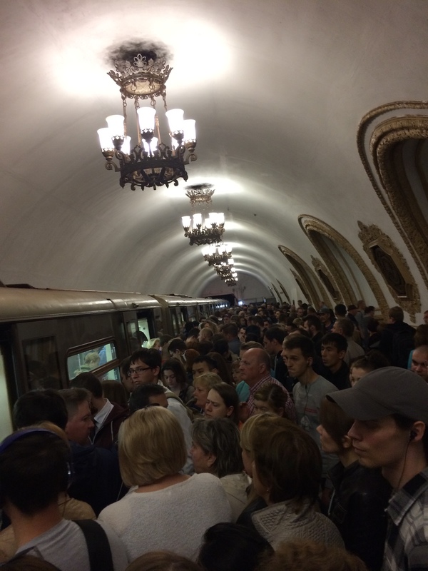 Traffic jam in the subway - My, Metro, Kievskaya metro station, 