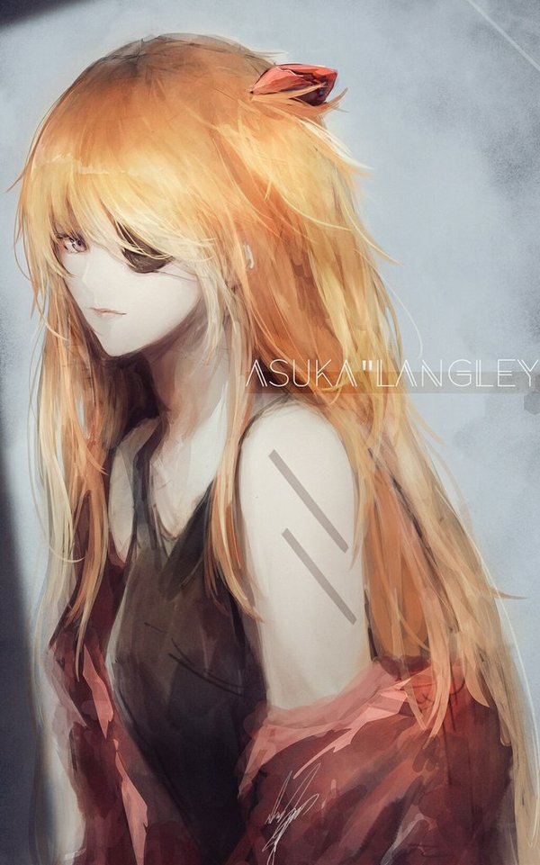 Asuka langley - Asuka langley, Evangelion, Anime, Anime art, Marumoru