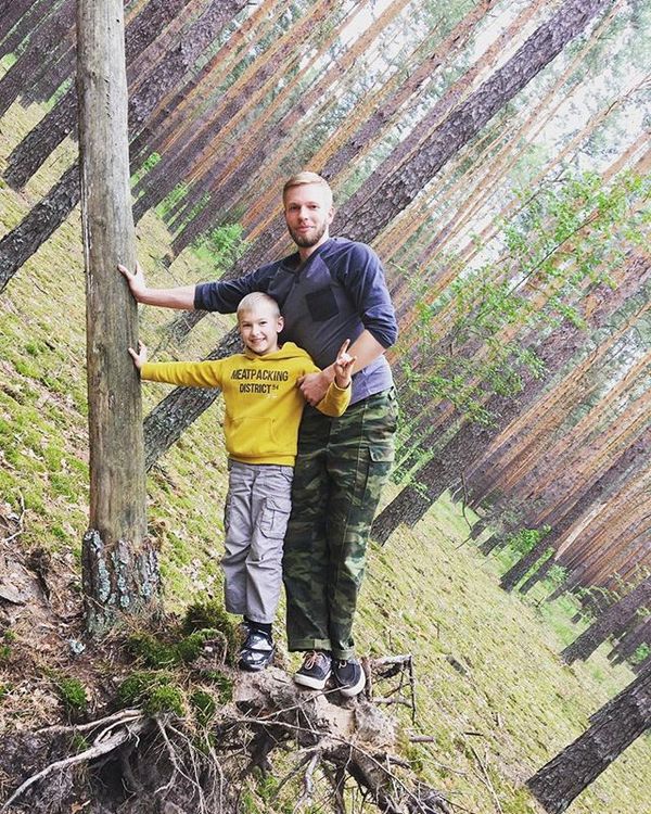 Горизонт завален - Моё, Лес, Дерево, Деревья, Деревня, Семья, Красота природы, Сосна, Деревня дураков