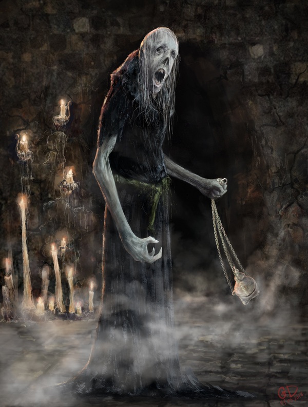 My fan art on Deacon of the Deep from Dark Souls 3) - My, Dark souls, Dark souls 3, Bloodborne, Undead, Horror