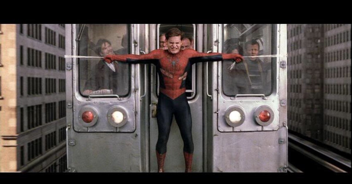 Spider man the train couldn t stop. Человек паук останавливает поезд. Питер Паркер останавливает поезд. Человек паук останавливает поезд Мем. Человек паук останавливает поезд фото.