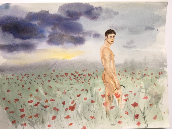 Poppies - NSFW, My, , Watercolor, Erotic